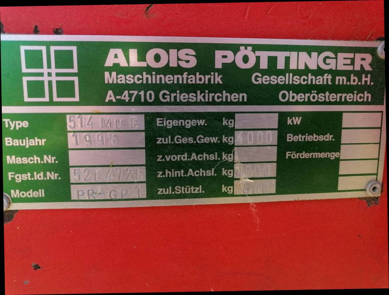 Pöttinger PR Grand Prix Ladewagen 1
