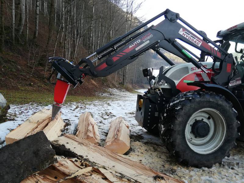 Kegelspalter Holzspalter Traktor ERdbohrer 800 ccm mit Konsole für Rückewagen 