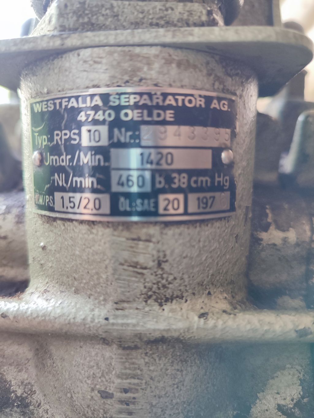 Melktechnik: Vakuumpumpe Westfalia RPS 10 gebraucht kaufen - Landwirt.com