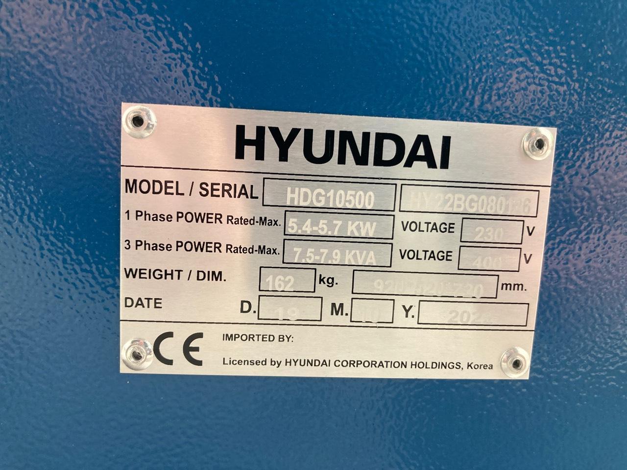 Stromaggregat: Hyundai Diesel Notstromaggregat 400 V, 7,9 kVA