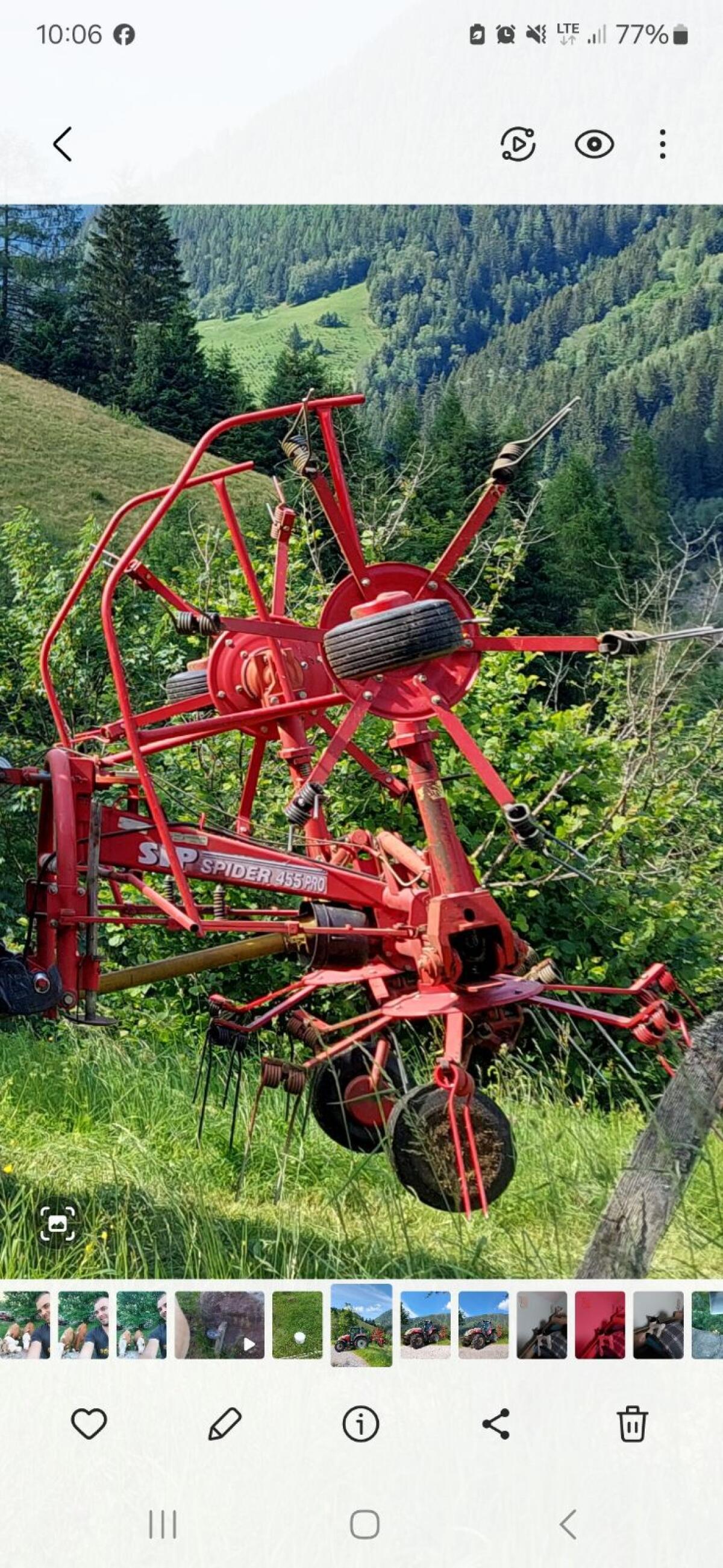 Kreiselheuer, Wiesenegge und Bandrechen zu verkaufen 3