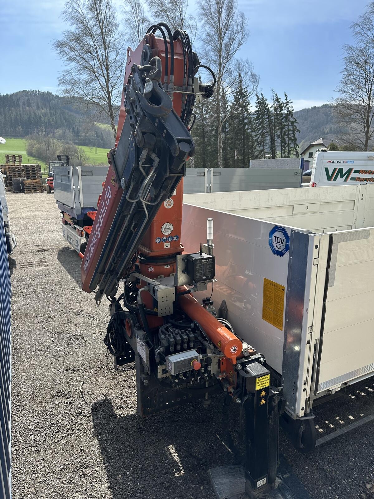 Baustoffpritsche für Kran, Aufbau, Hilfsrahmen, Scania 3