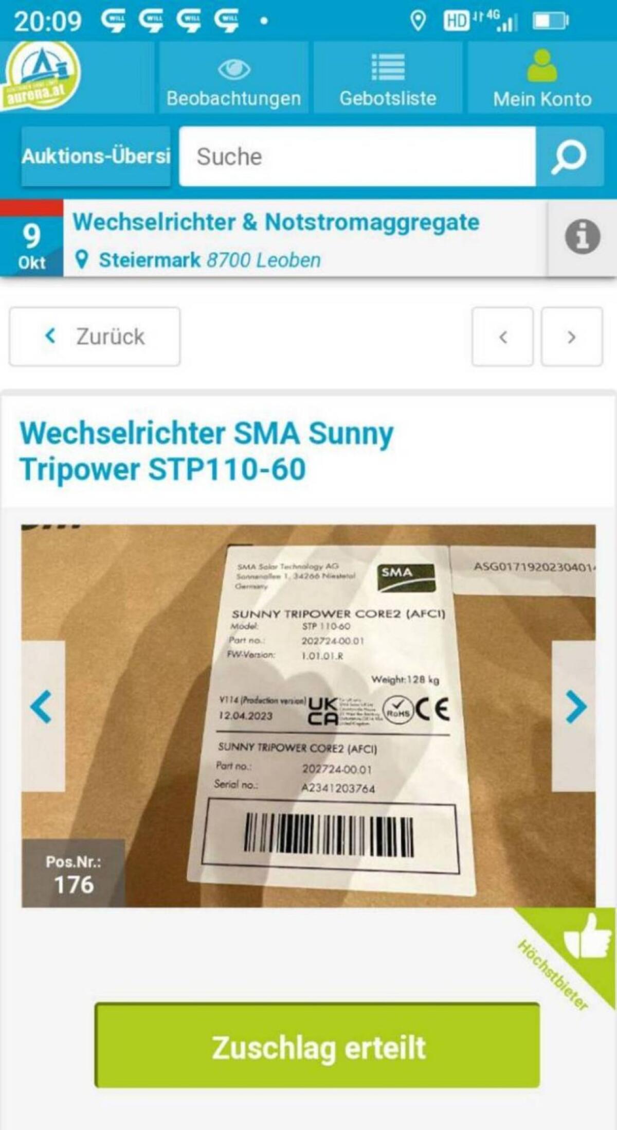 SMA Wechselrichter 110 kW SUNNY TRIPOWER CORE2 2