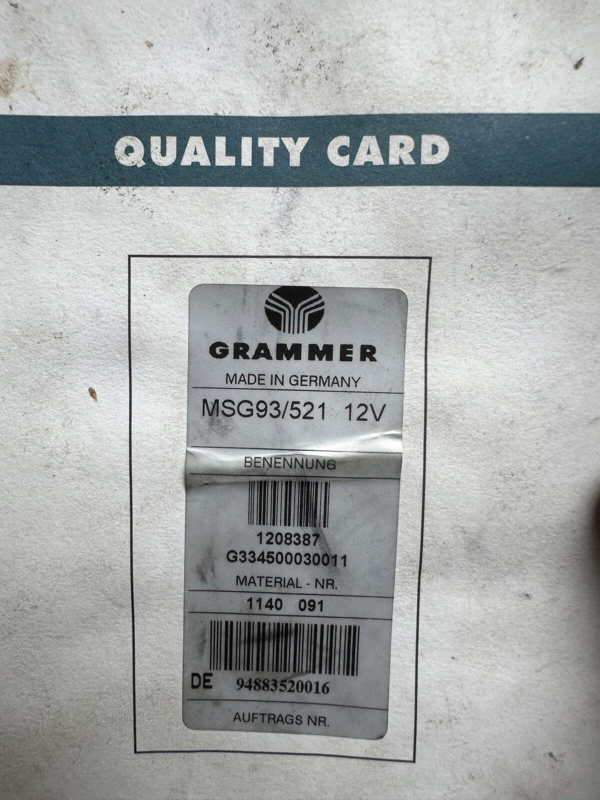 Grammer Luftsitz MSG93/521 12V 3
