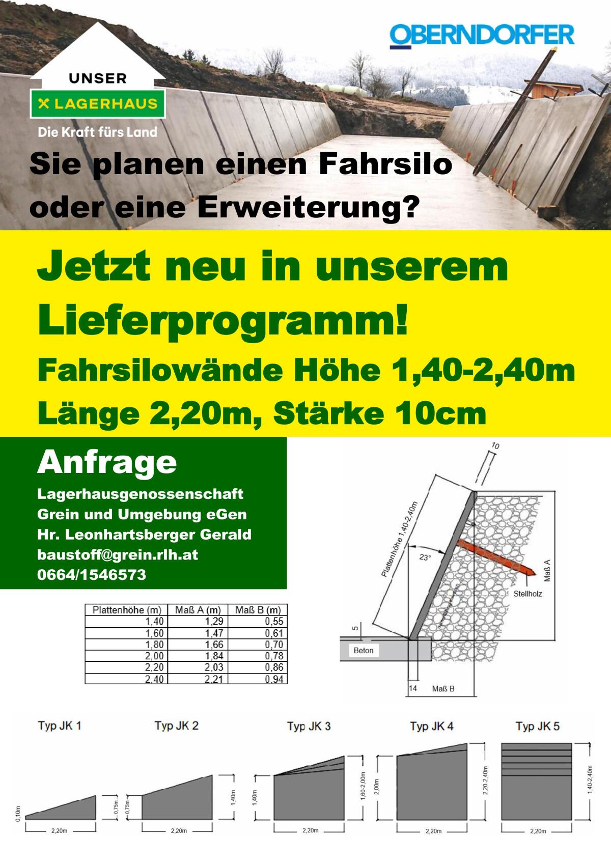 Fertigteil-Fahrsilowände 1