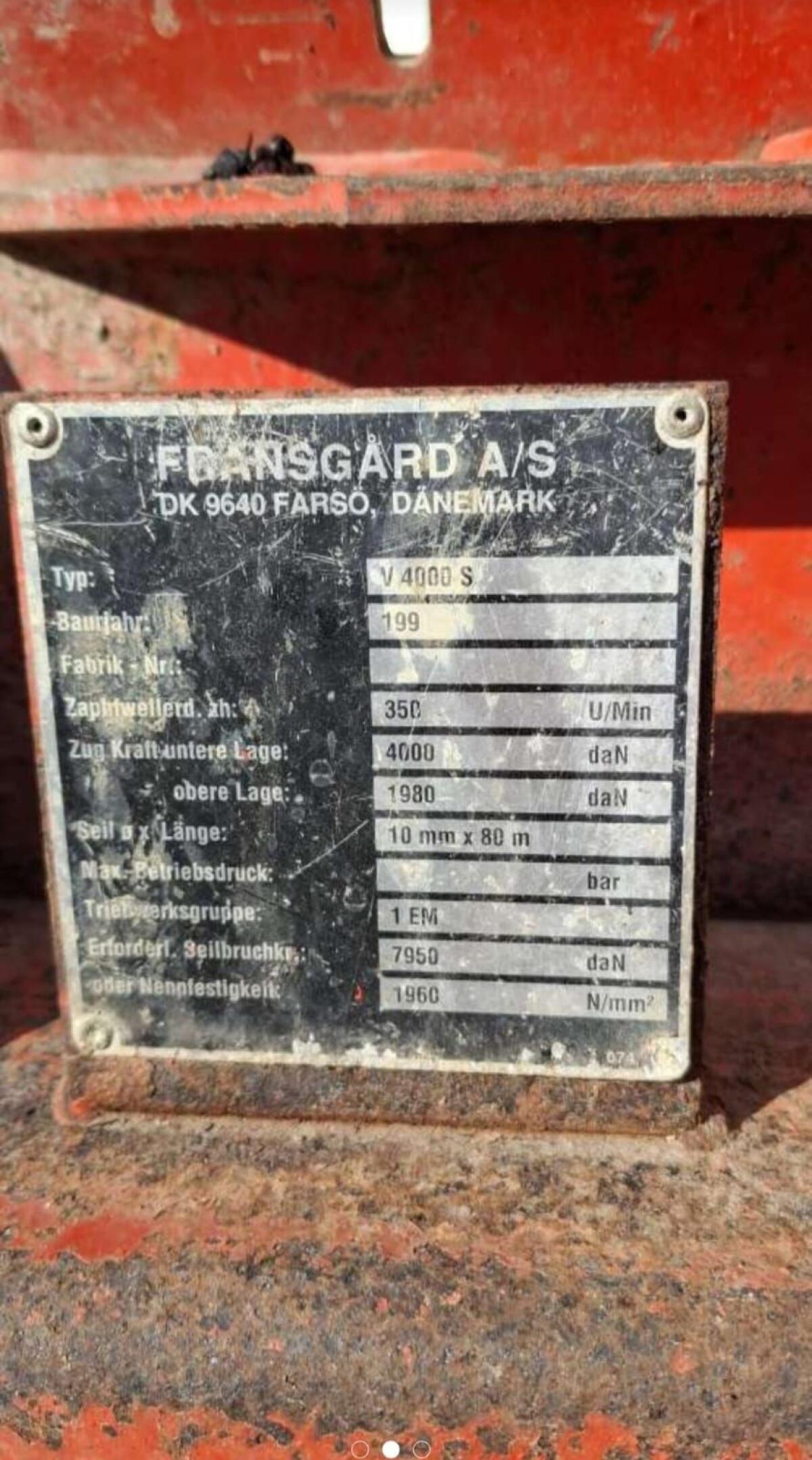 Seilwinde Fransgård 4 Tonnen 2