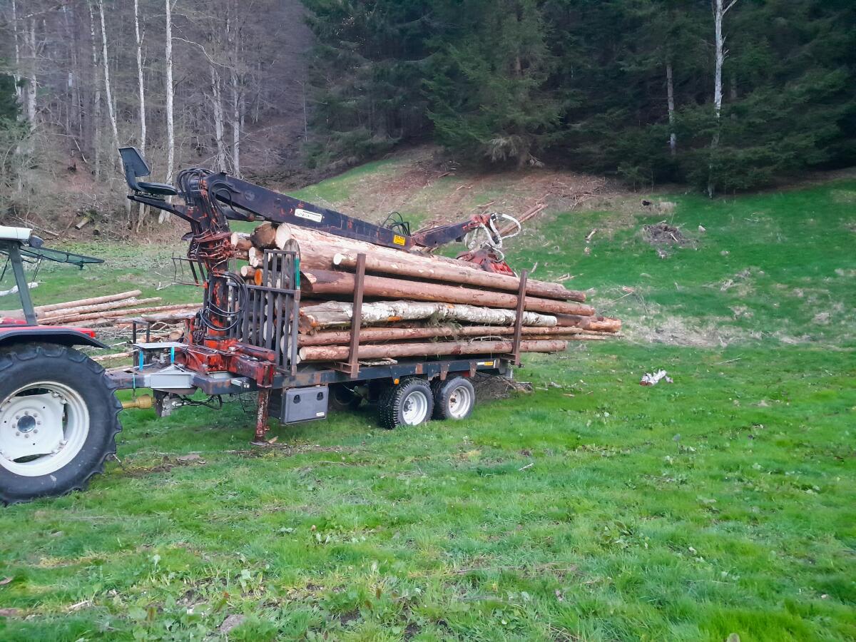Forstanhänger mit Hiab 560Z Kran 2