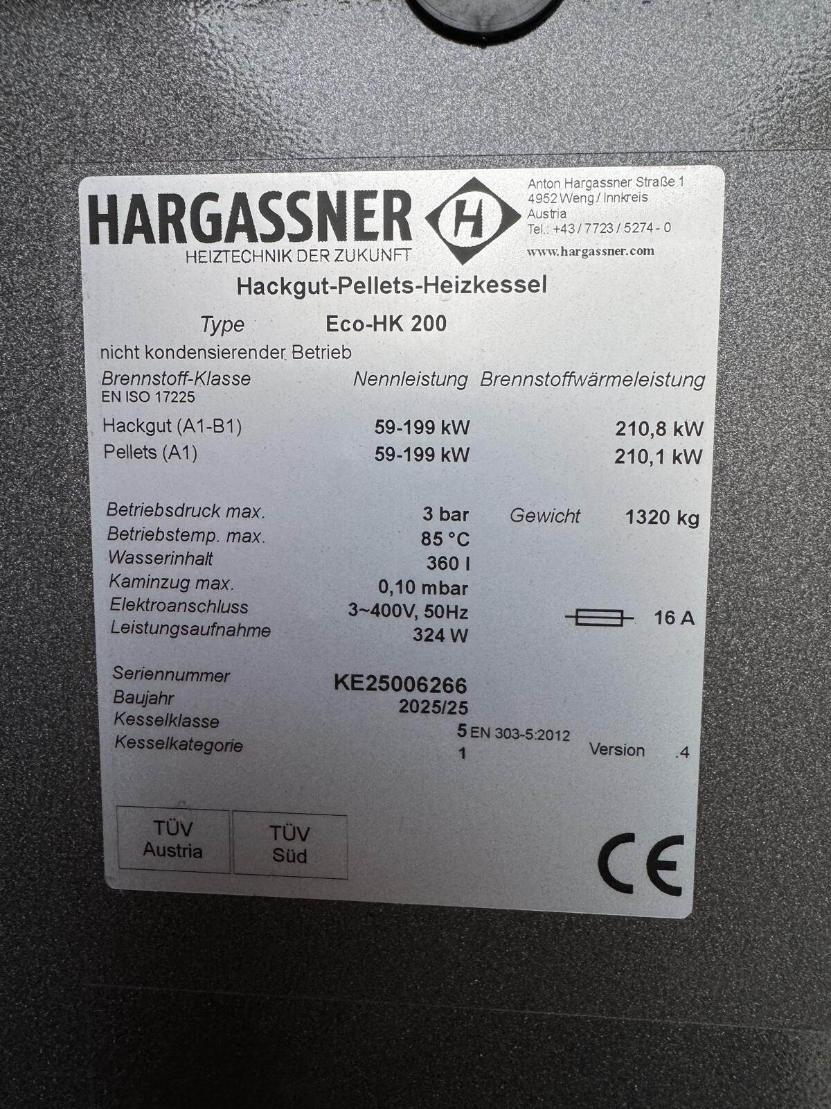 Verkaufe Heizcontainer Hargassner Eco HK 200 2