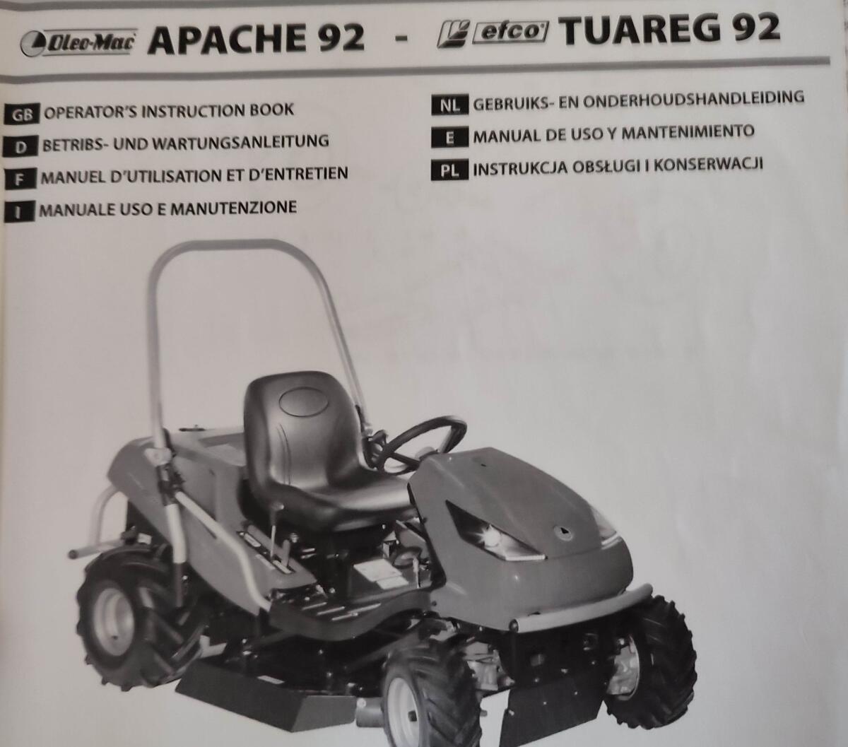 Hochgrasmäher - Aufsitzmäher - Wiesenmäher efco TUAREG 92 1