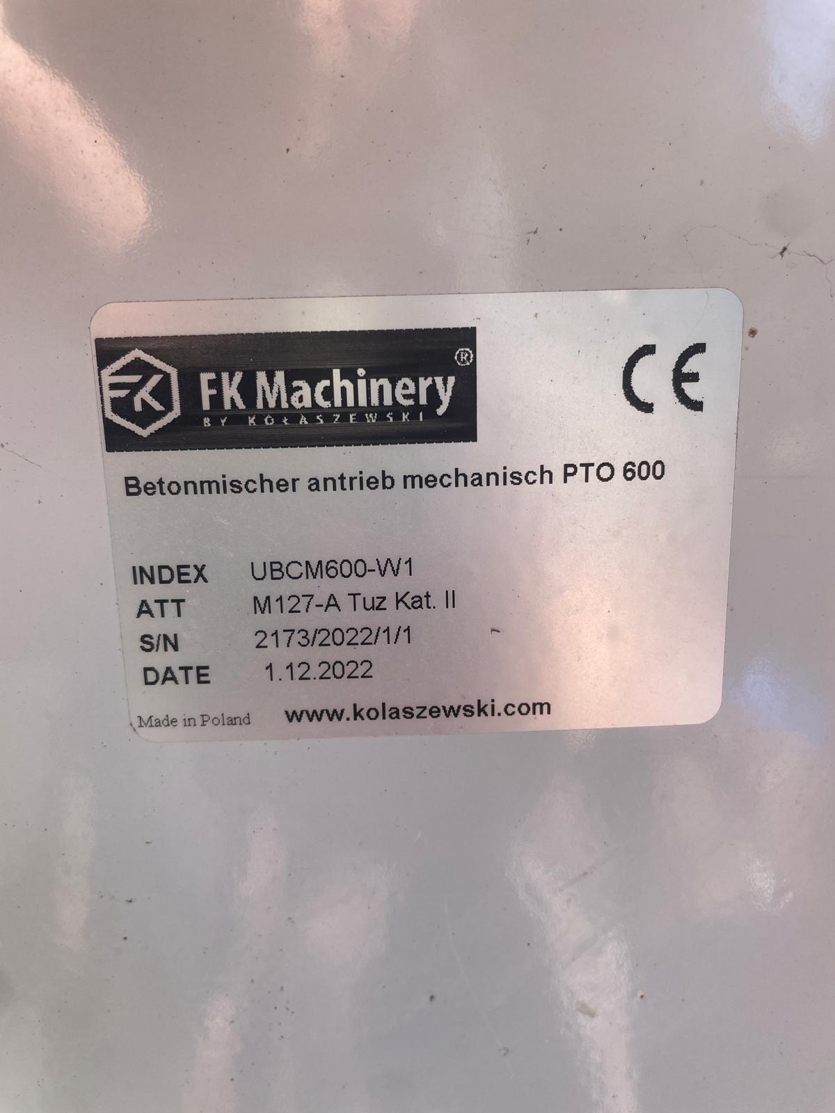 Beton Zwangsmischer Futter Mischer FK Machinery FK-PTO600 2