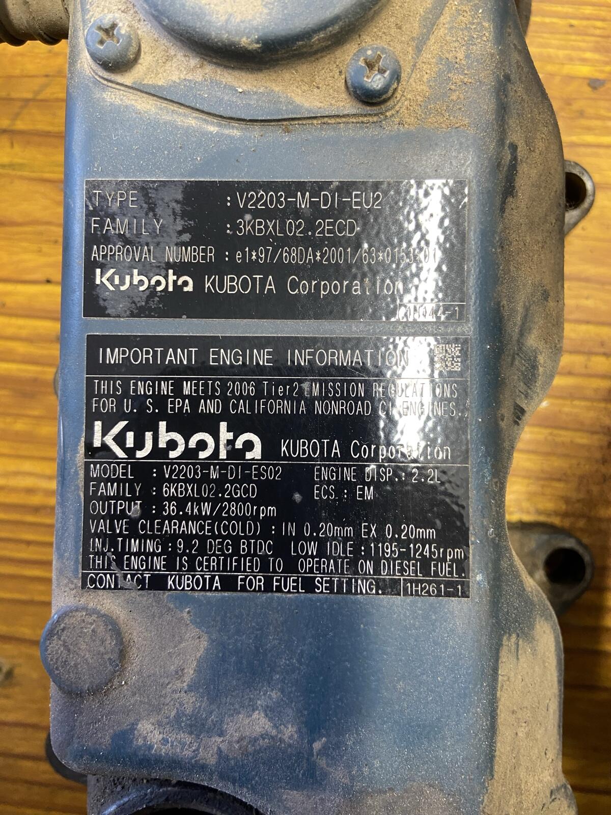 Kubota V2203 Gebrauchtteile 1
