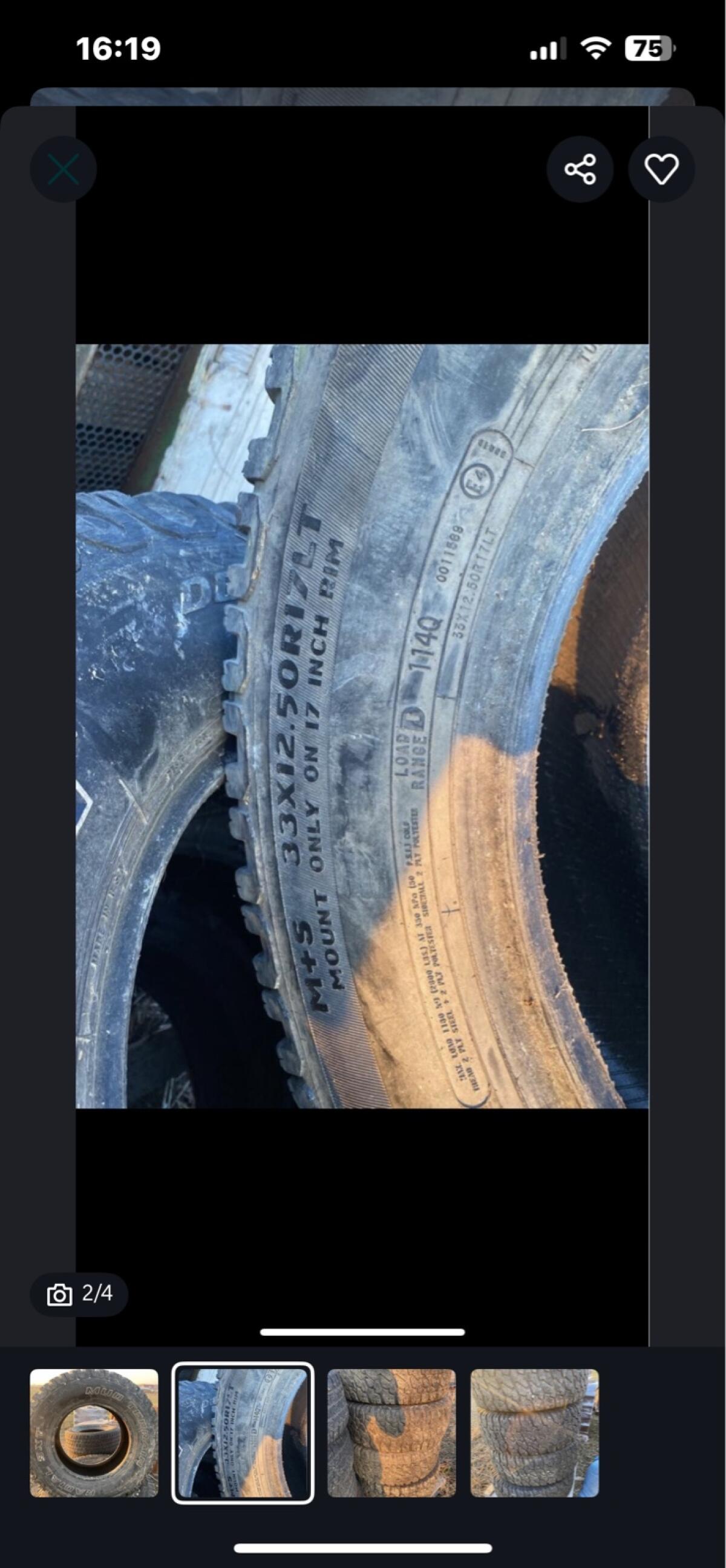 Reifen 33x12,50 R 17 2
