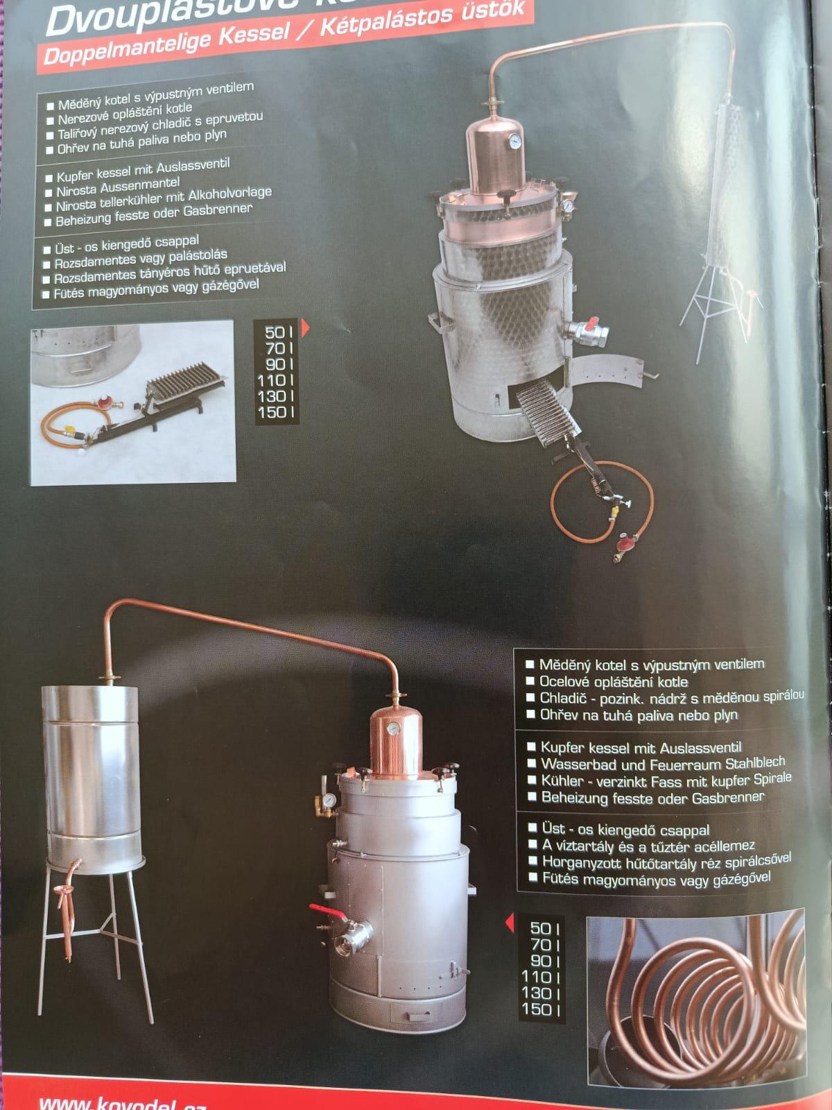 Destillieranlage / Brennerei Kovodel 75 l | Doppelmantel | 9 kW 3