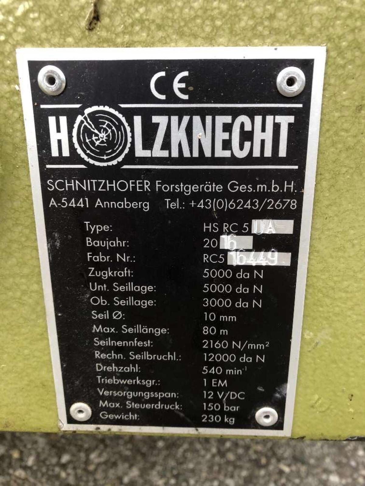 Seilwinde Holzknecht HS RC 5 mit Funk und Seilausstoß 3