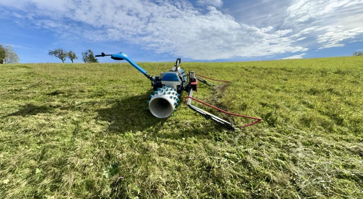 Brielmaier 27 Motormäher mit Mähwerk 235 und Müthing Mulcher 1