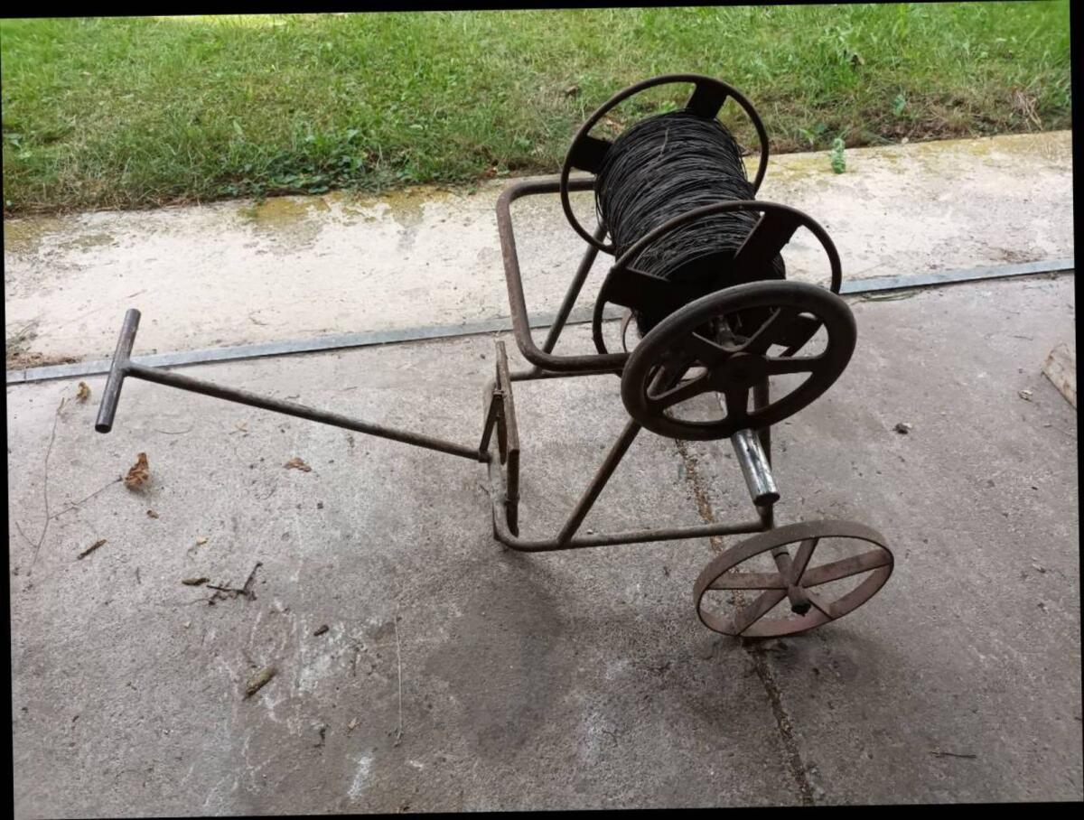 Spanndraht, Drahtrolle, Eisenwagen 1