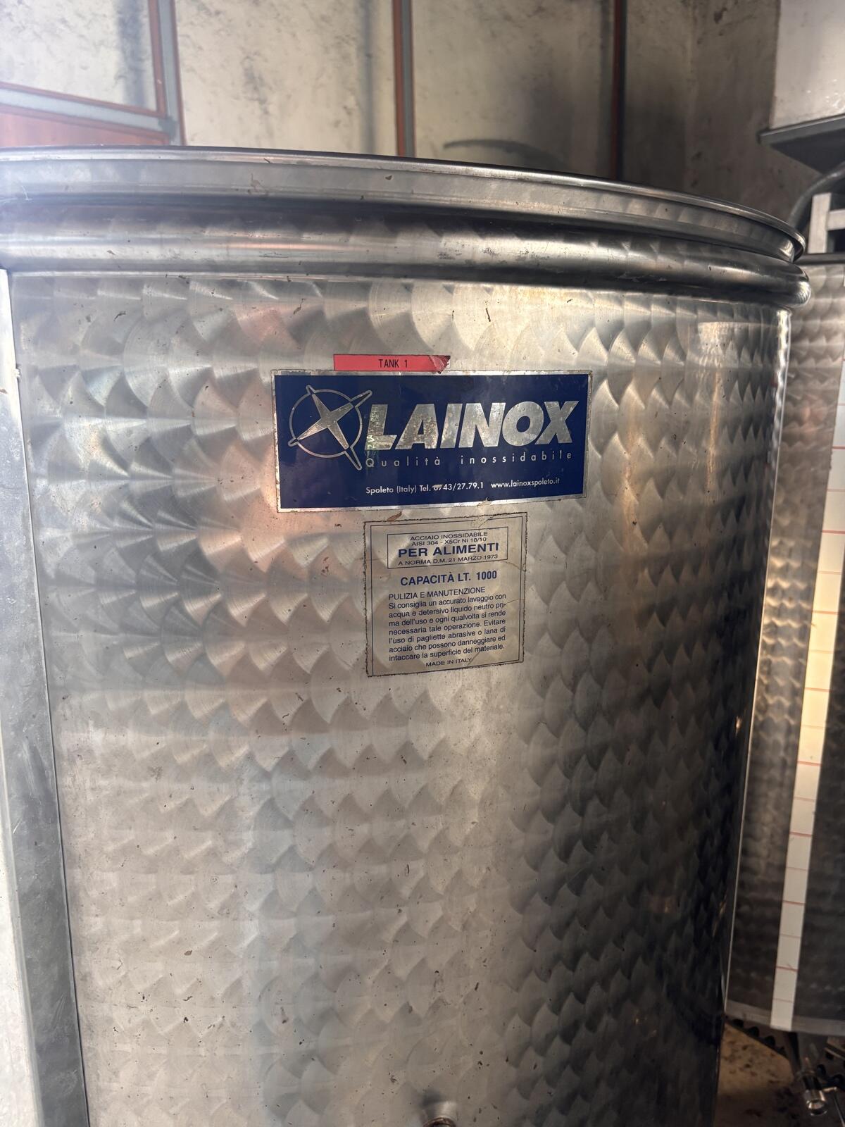 Edelstahltank 1.000 l Immervoll Lainox 2