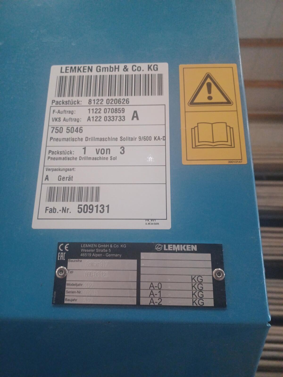 Lemken Solitair 9KA Drillsämaschine 3