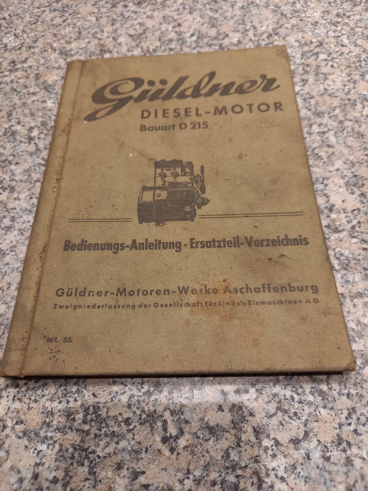 Güldner Betriebsanleitung Ersatzteile Liste 1