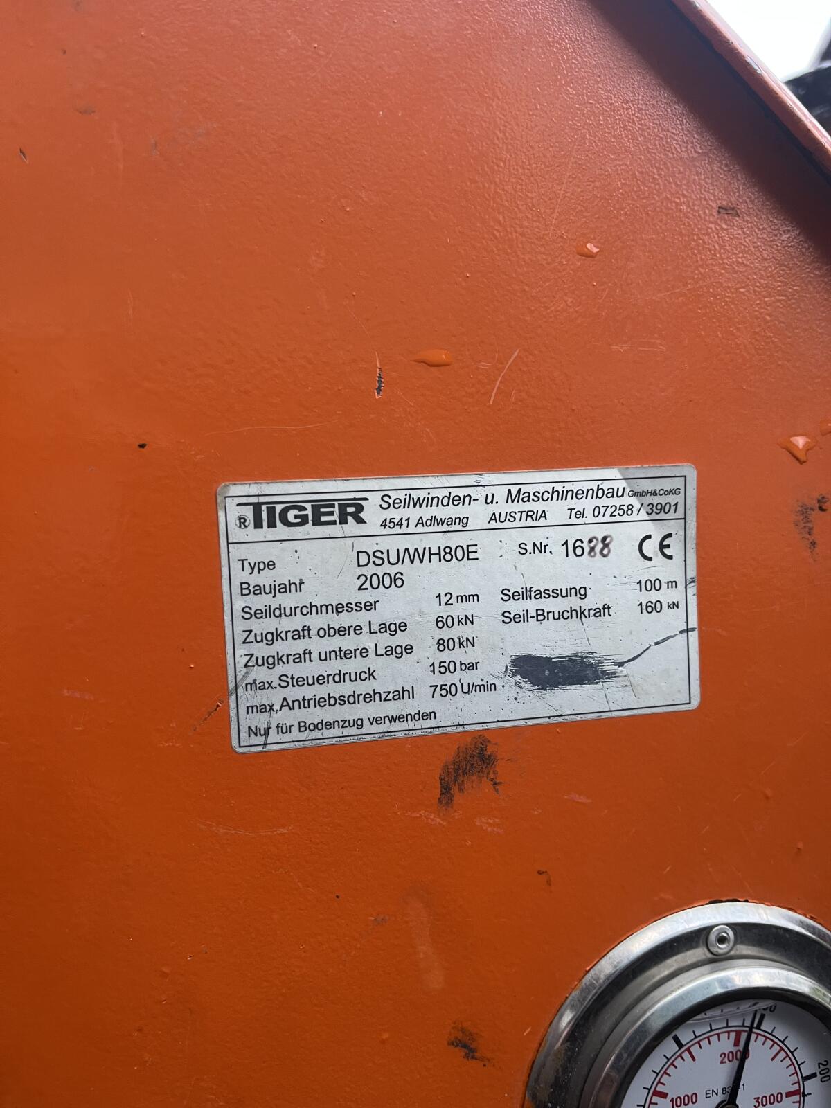 Tiger Seilwinde 8 t 2