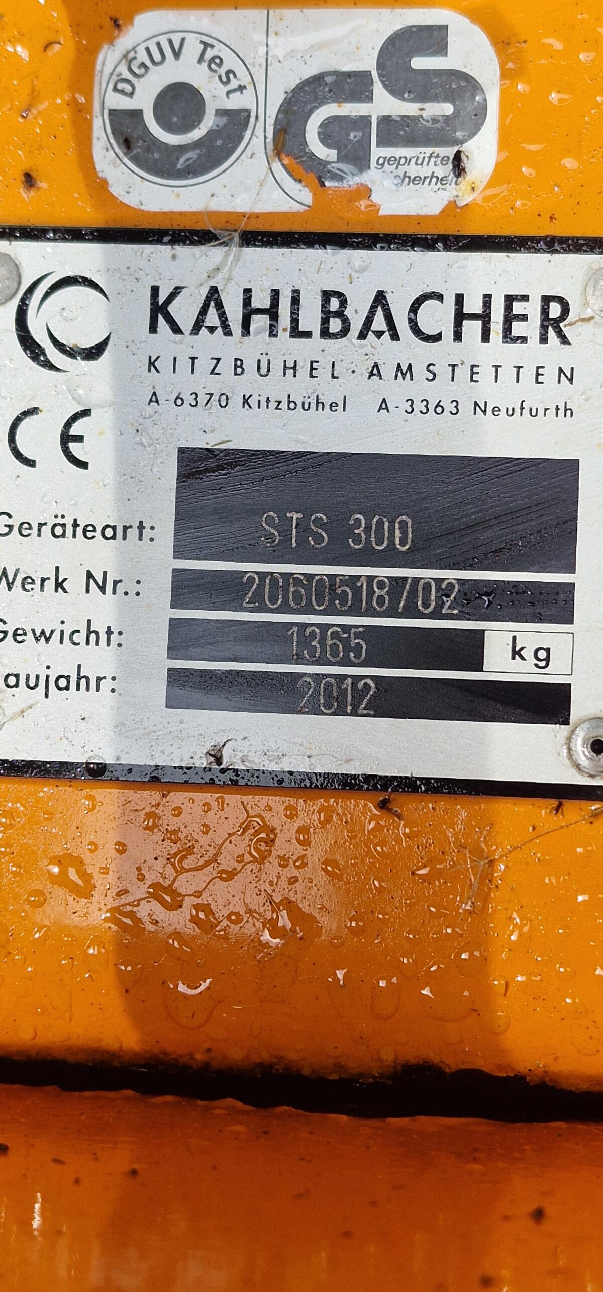 Kahlbacher Gleitschar-Schneepflug STS 300, Bj. 2012 2