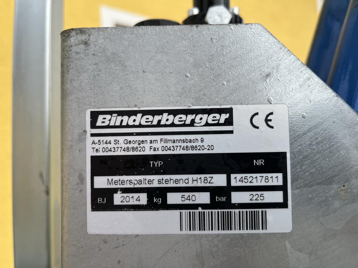 Holzspalter Binderberger H18 ECO 20 t Spaltkraft 2