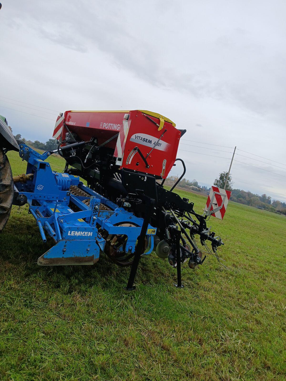 Drillmaschinenkombination Sämaschine Pöttinger Vitasem A 301 Lemken Zirkon 7/3000 1