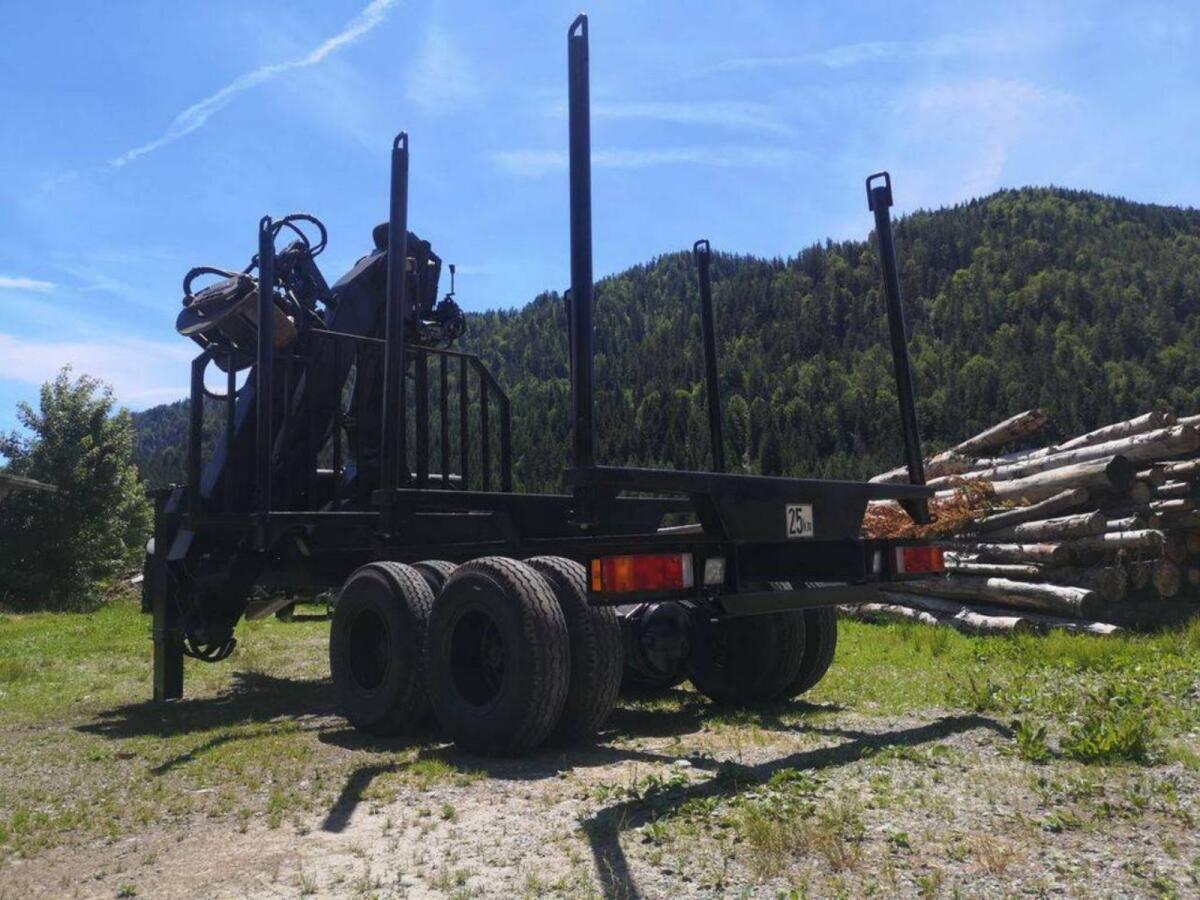 Holzanhänger, Kranwagen, Palfinger PK81Z - Eigenbau 3
