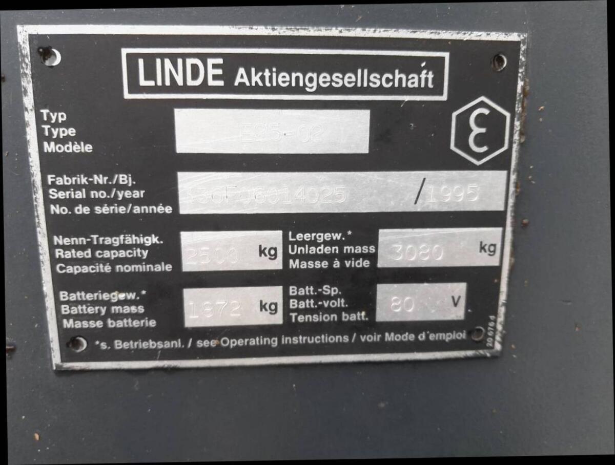 Linde Stapler E25 schlachte 1