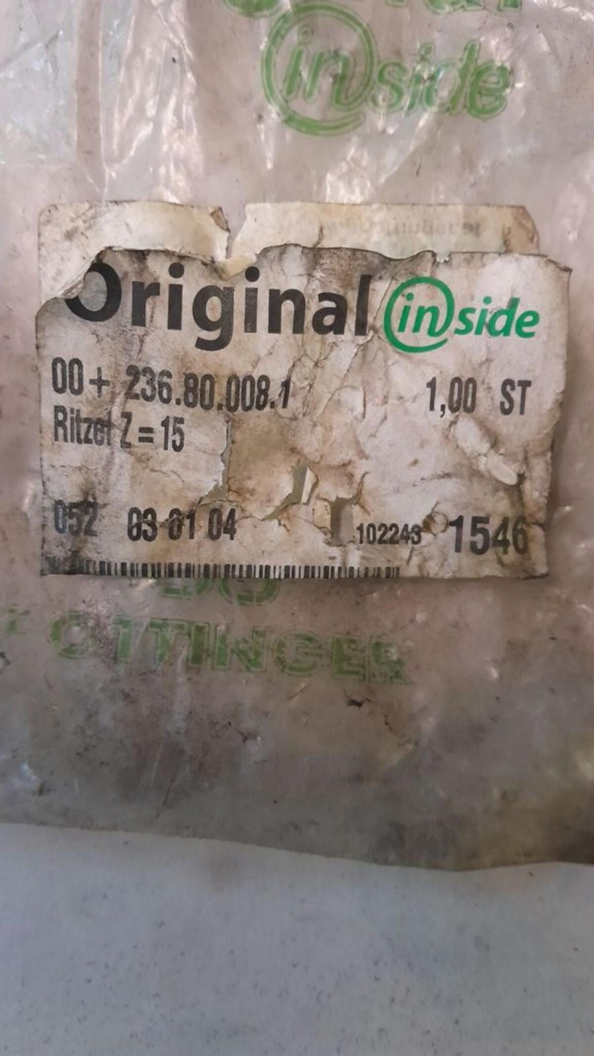 Ritzel 15 Zähne für Pöttinger Kreisler 2