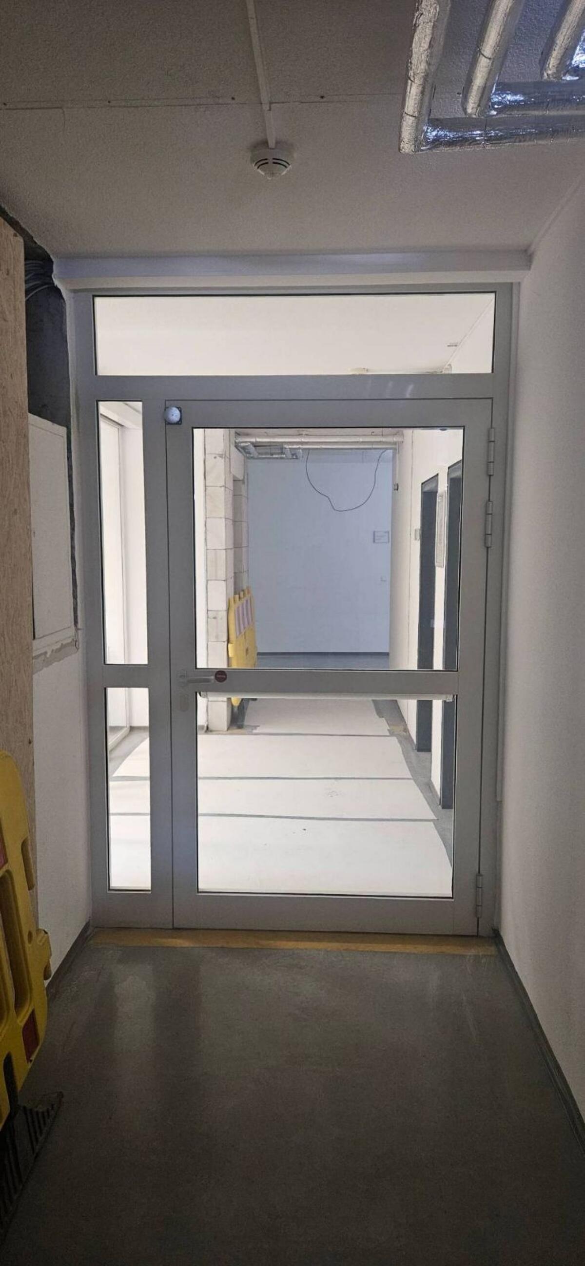 Aluminiumtür mit Oberlicht 1