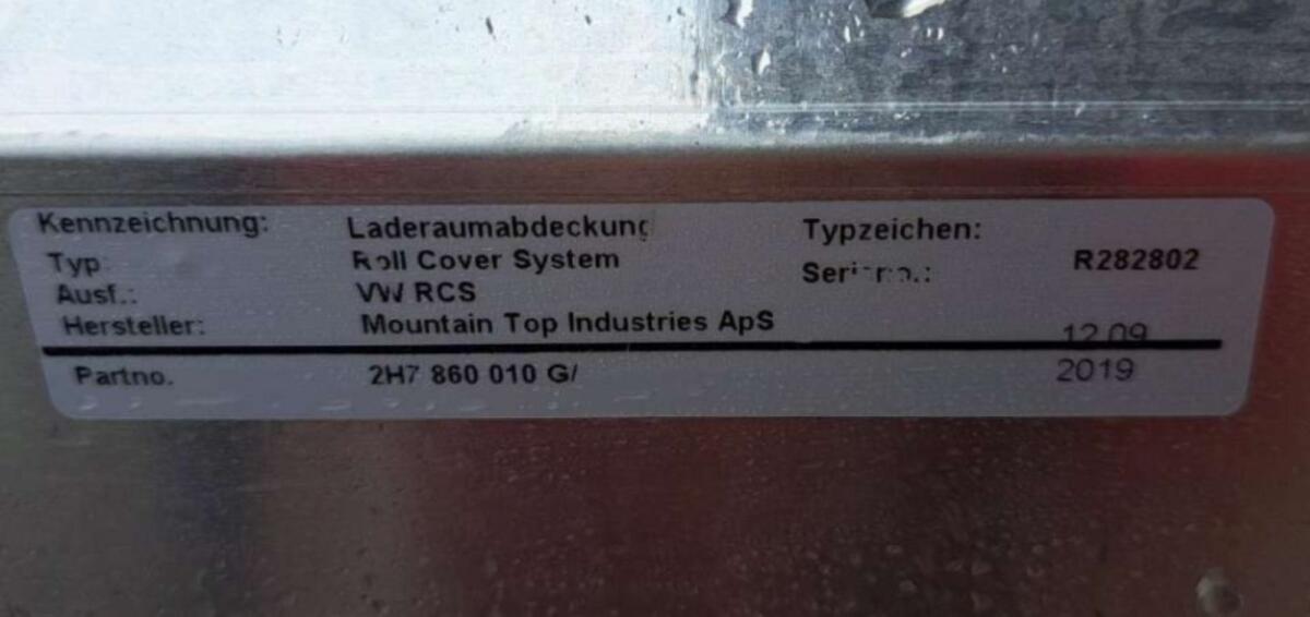Laderaumabdeckung VW Amarok 2