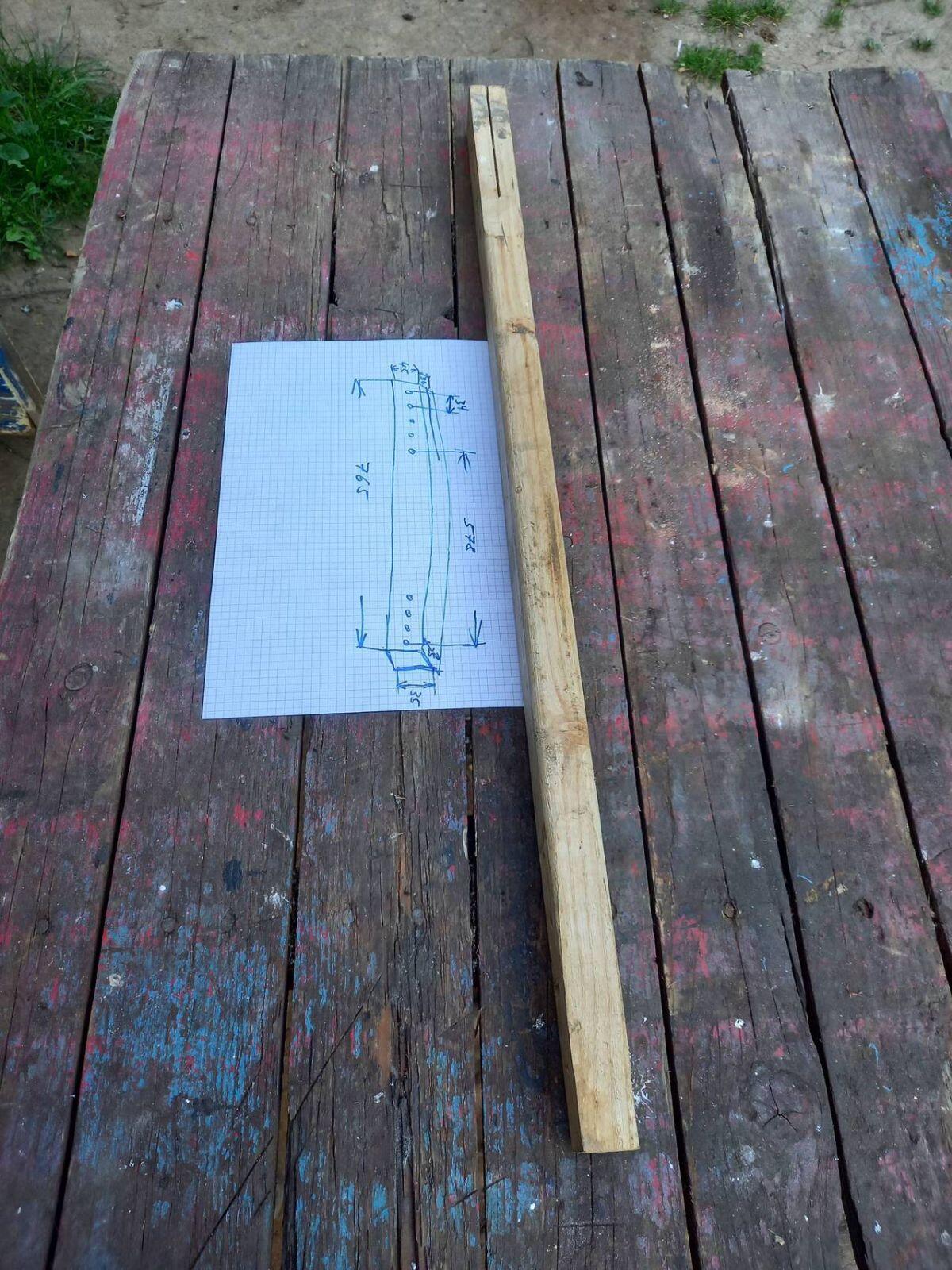 Kurbelstangen Holz Mähbalken 2