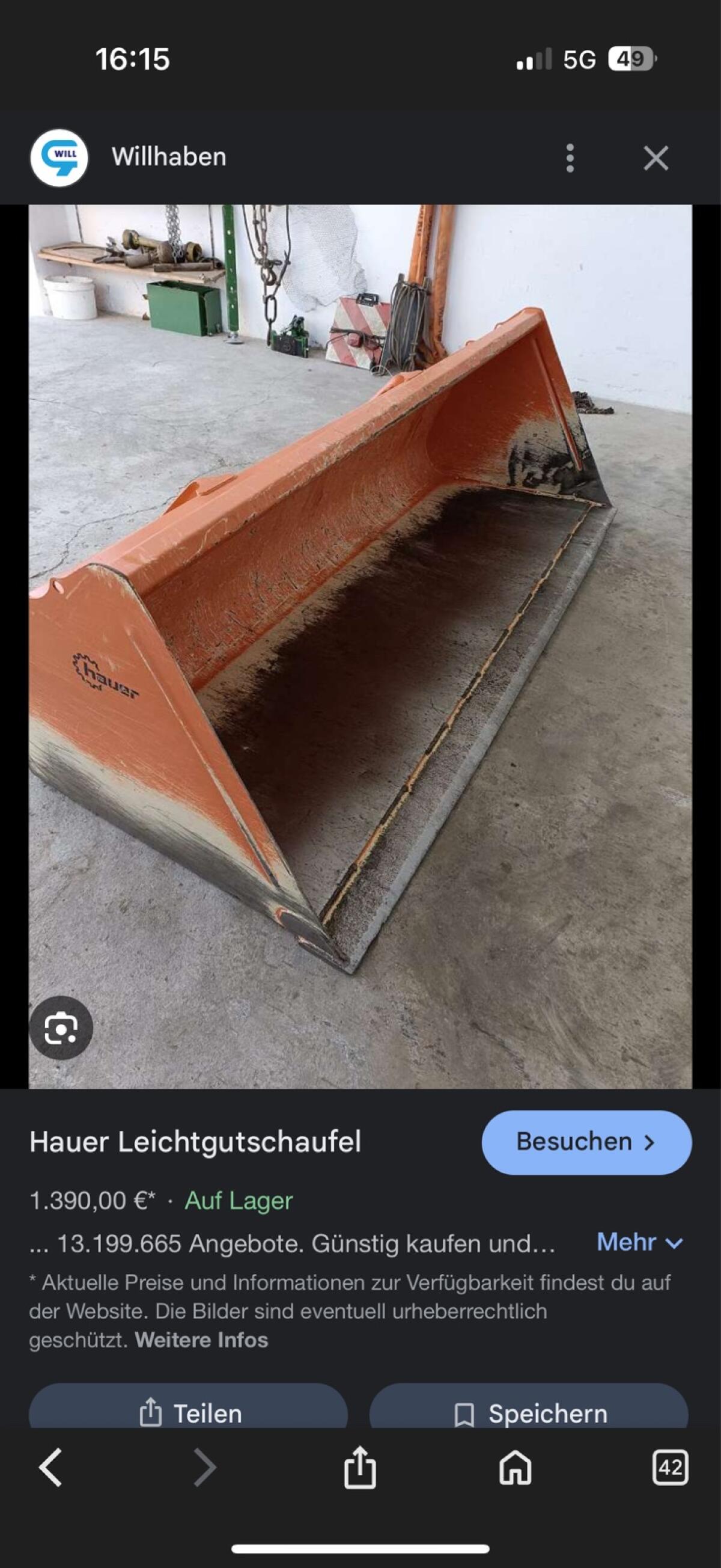Hauer Schaufel 160 1