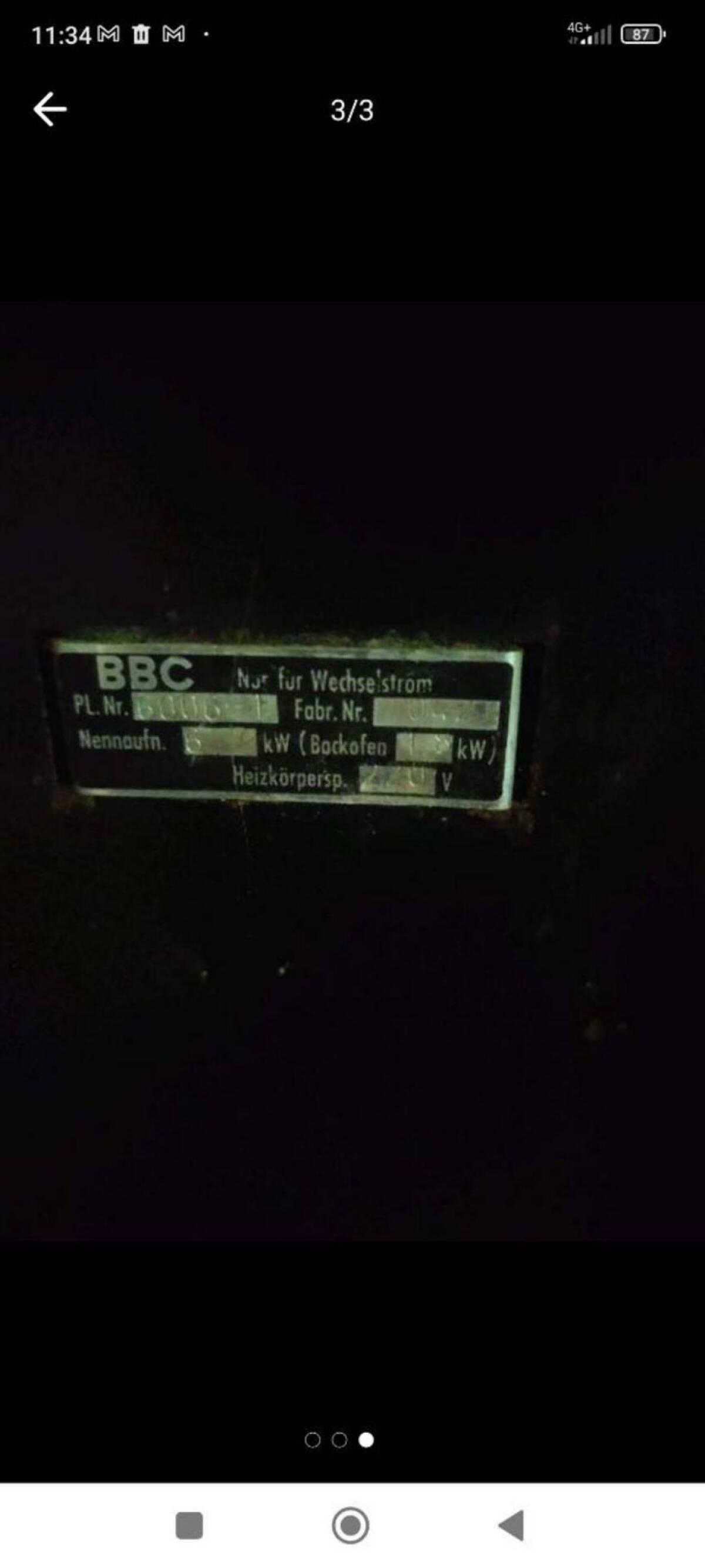 Alter Elektroherd BBC 3