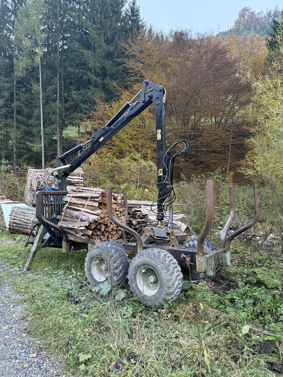Krananhänger Holzknecht mit PemaQ Kran 3