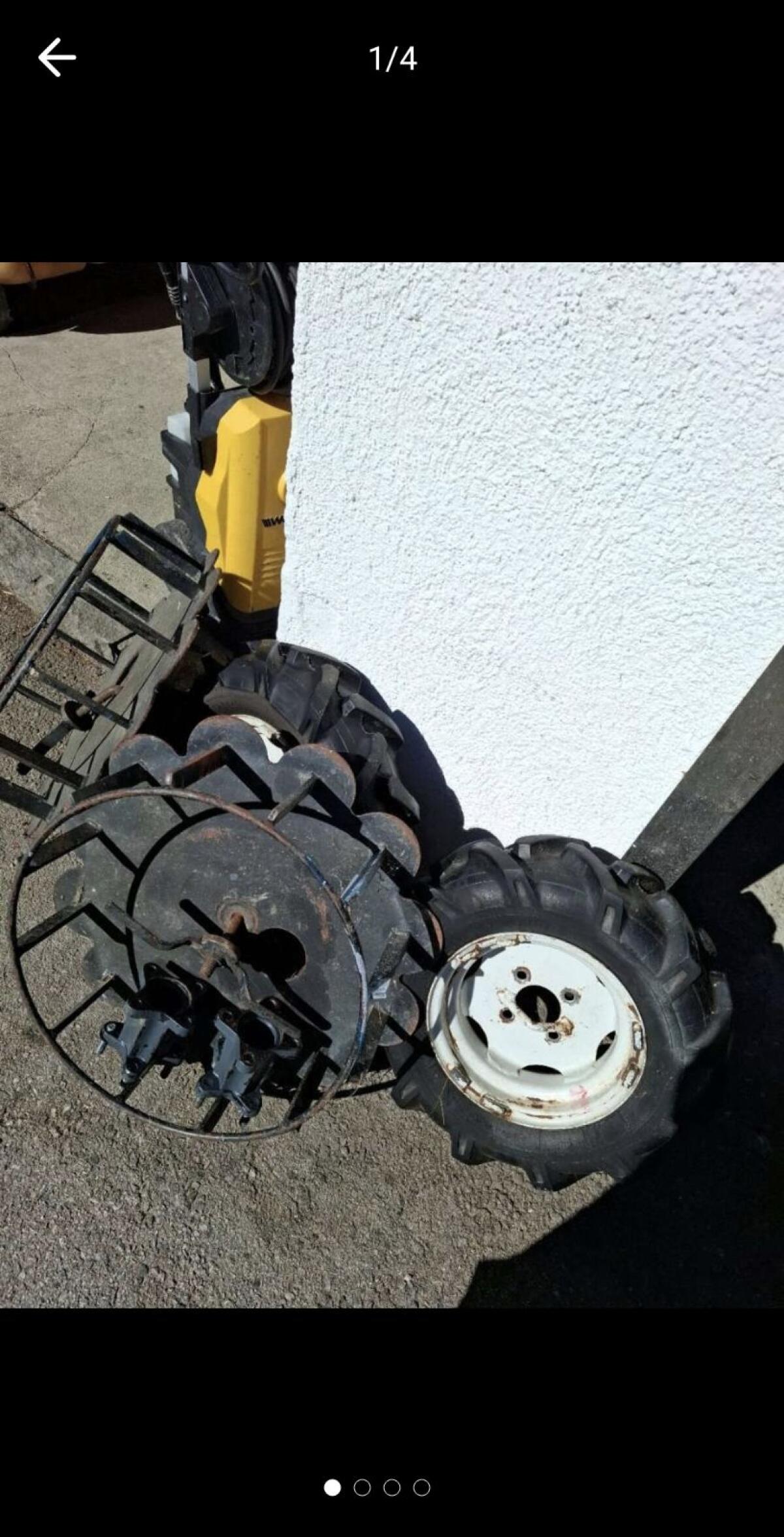 Motormäher Reifen passende Gitterräder + Spurverbreiterung 1