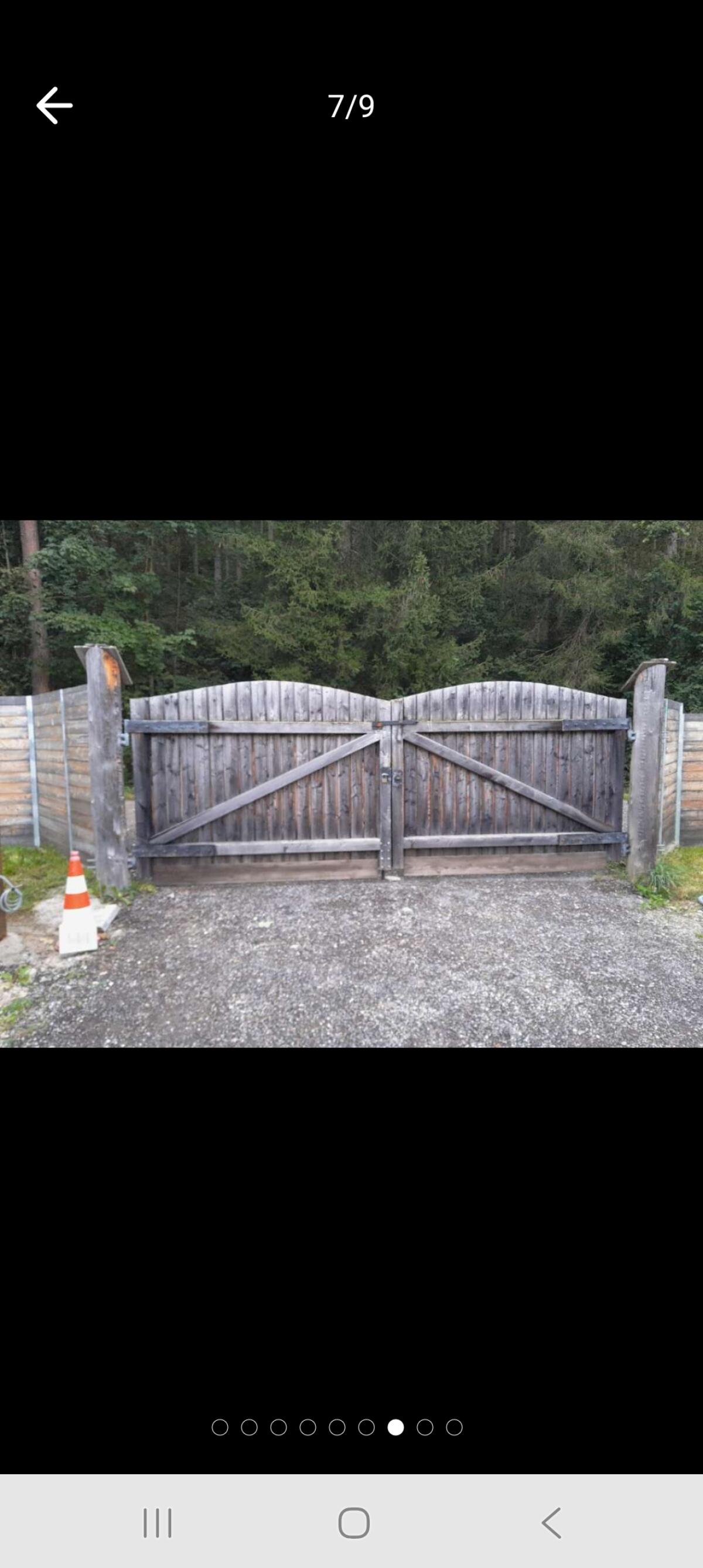 Einfahrtstor Lärche massiv 500 cm 2
