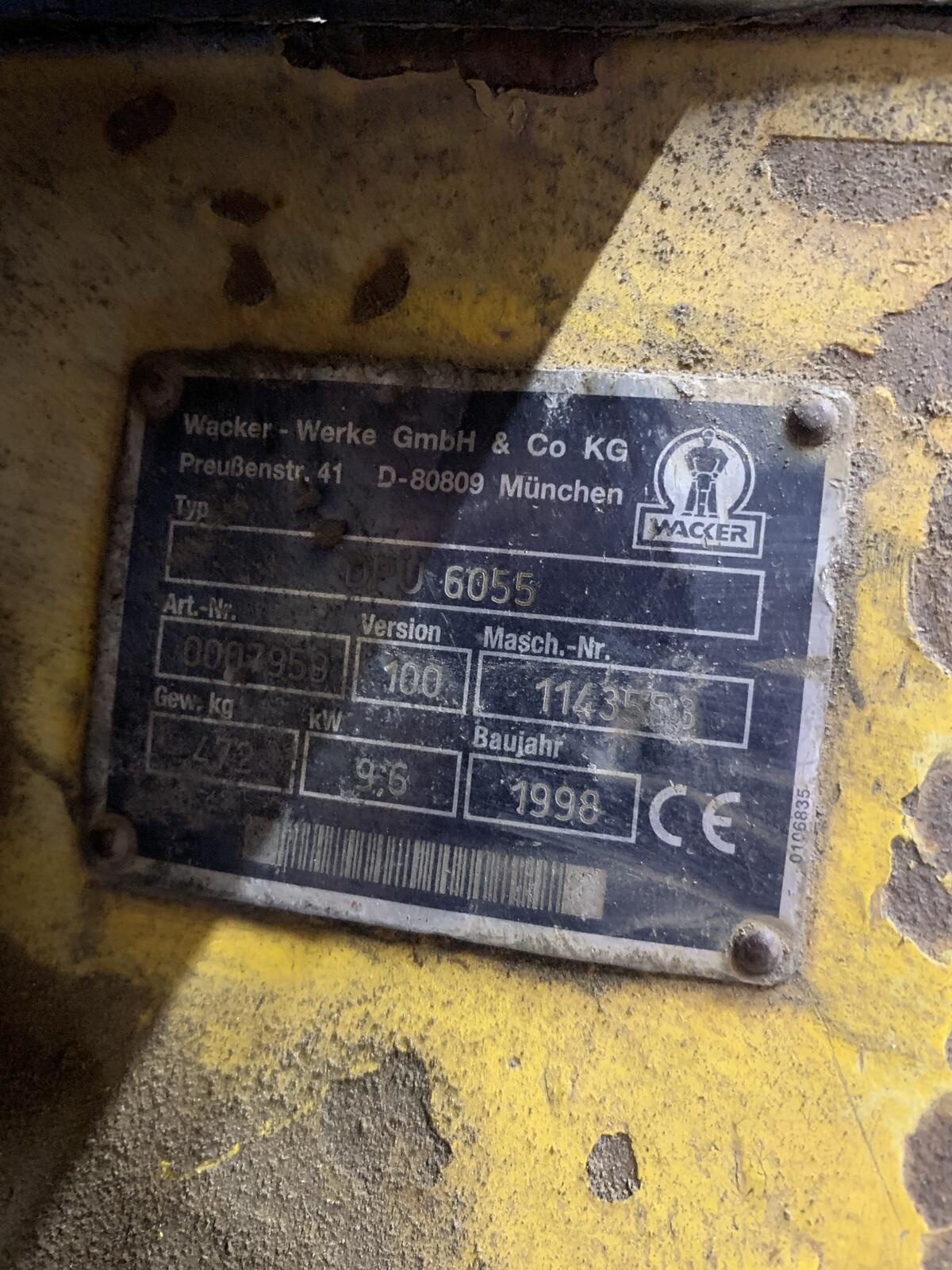 Wacker Rüttelplatte DPU 6055 3