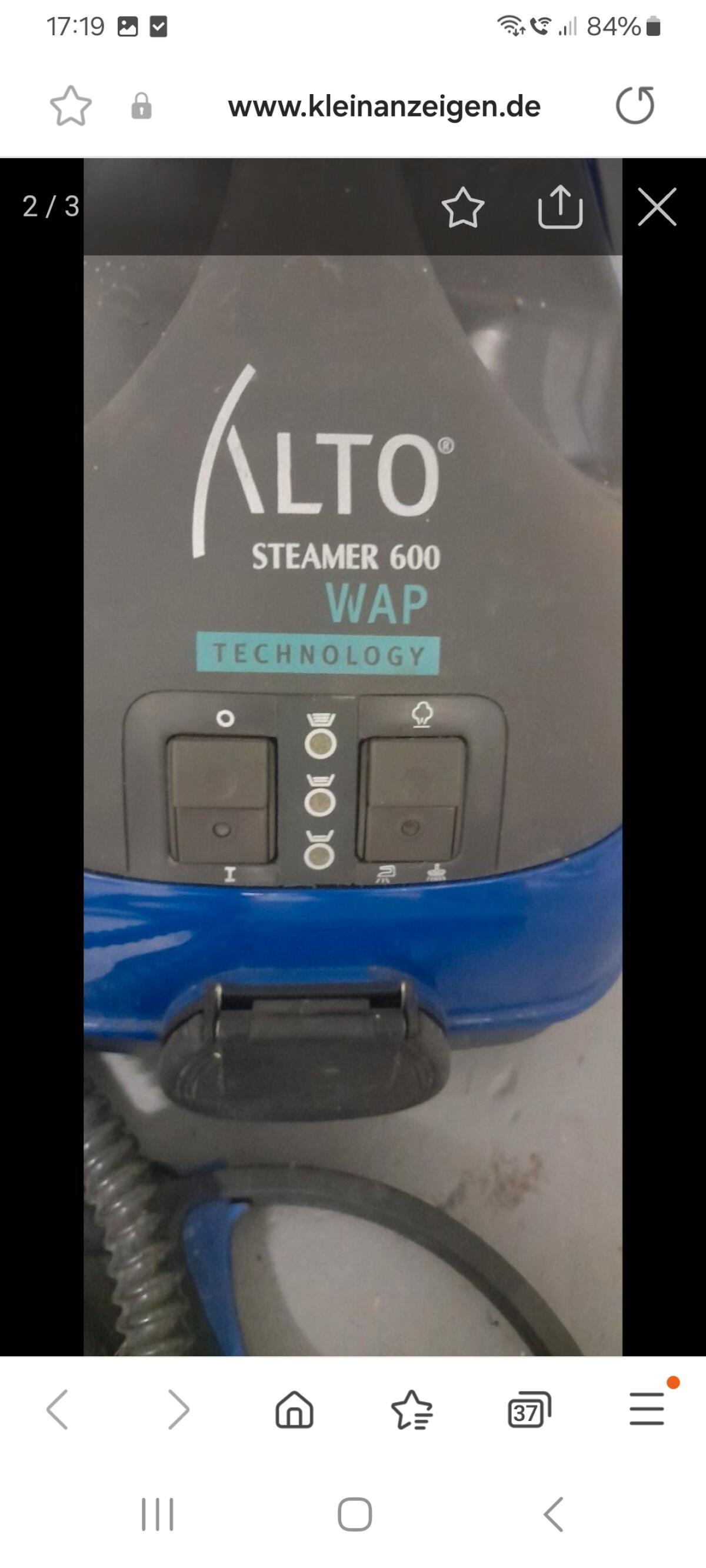 Dampfreiniger Alto Steamer 600 3