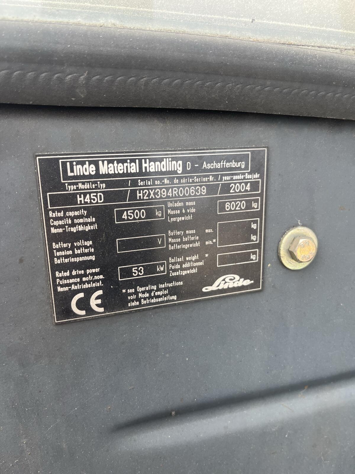 Stapler Linde H45D 3