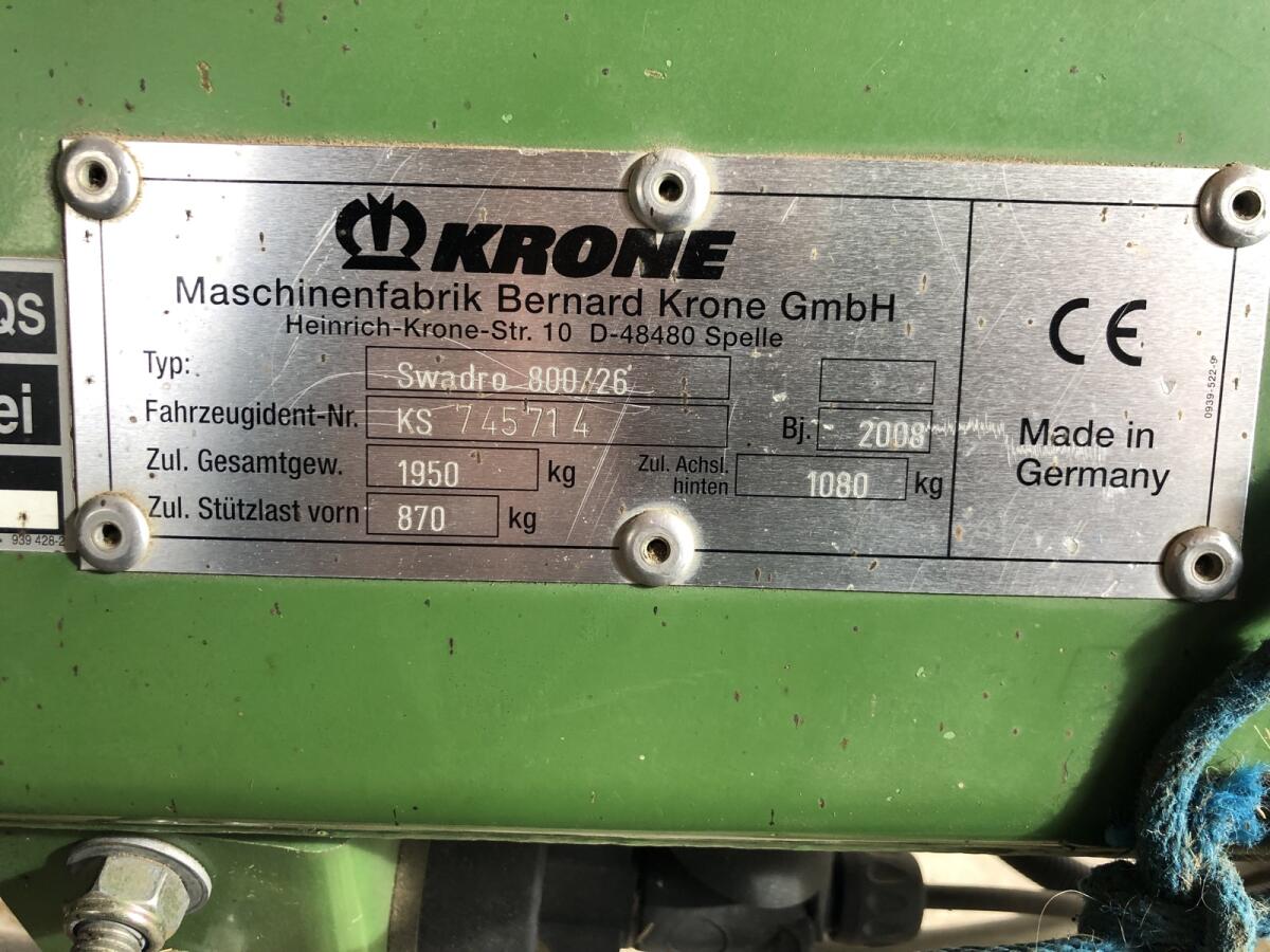 Krone Swadro 800/26 Plus 2