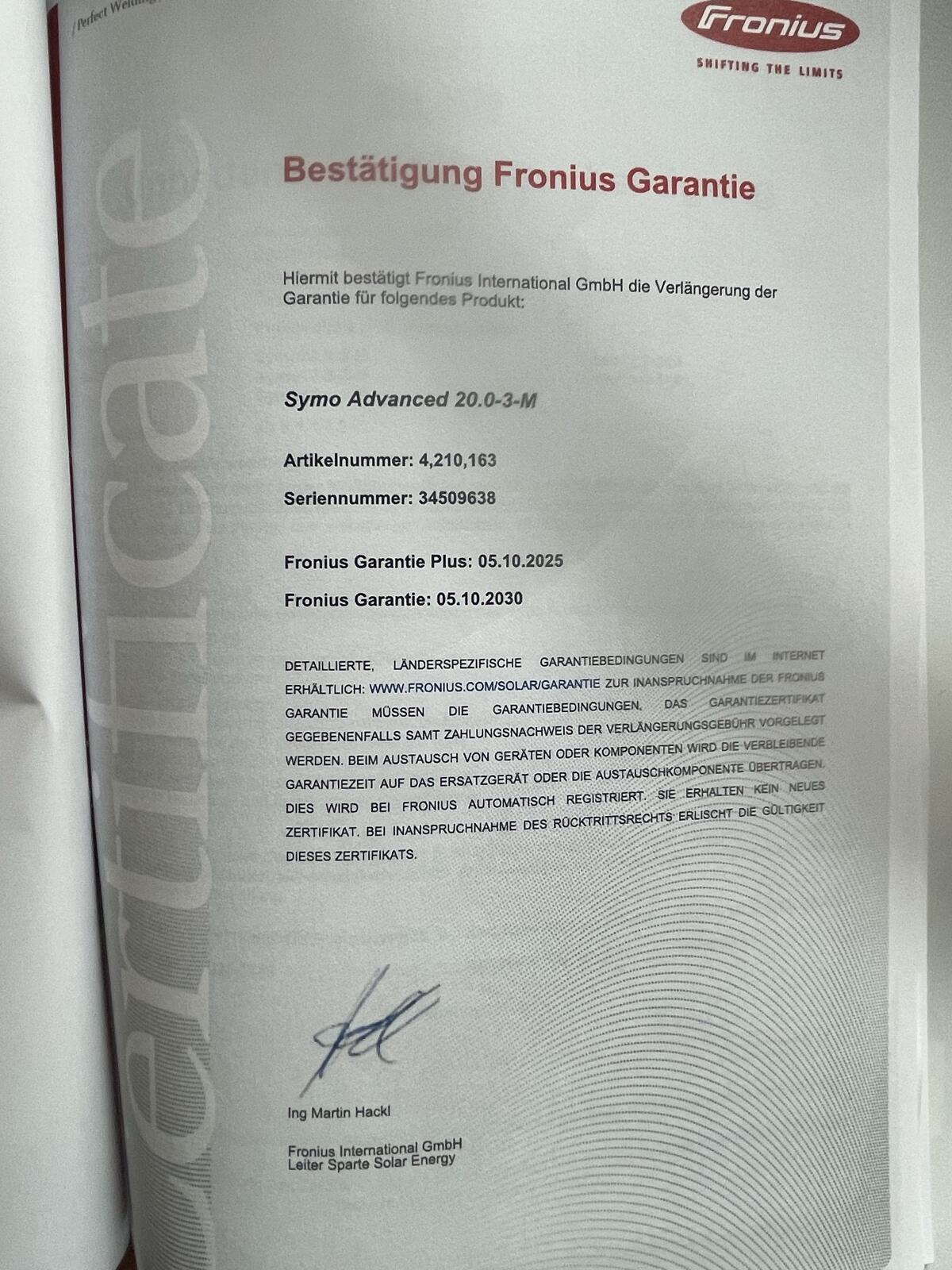 Fronius Wechselrichter Symo 20.0-3-M 3