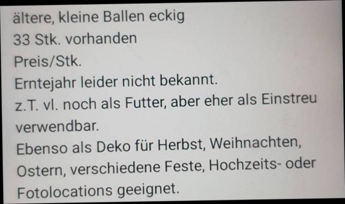 Heuballen klein, eckig 1