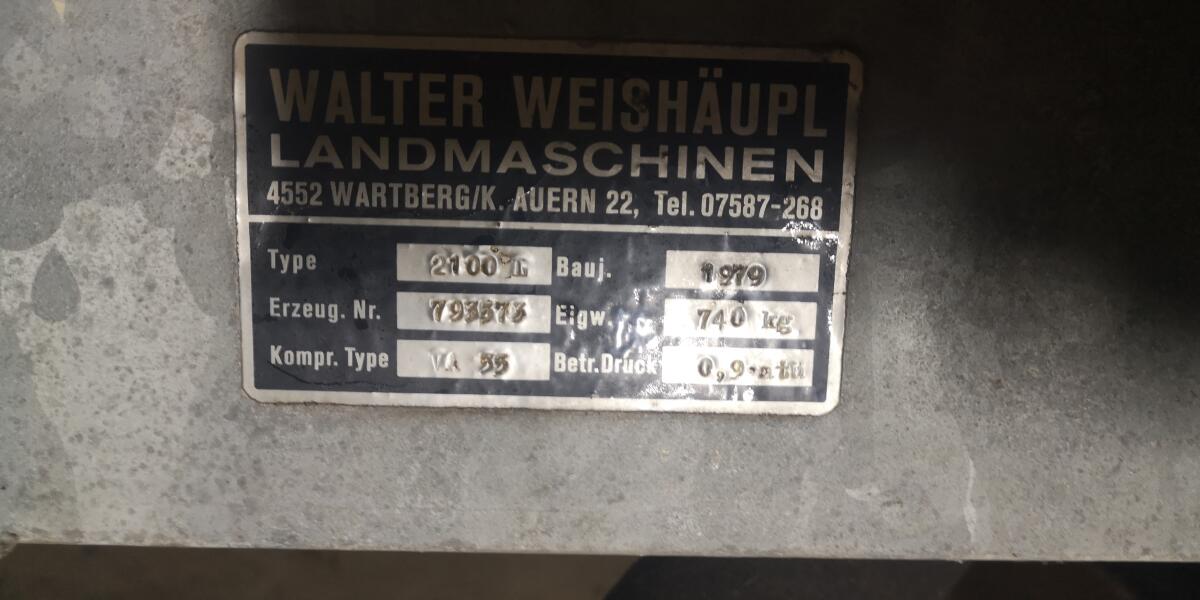Vakuumfass 2.100 l 1