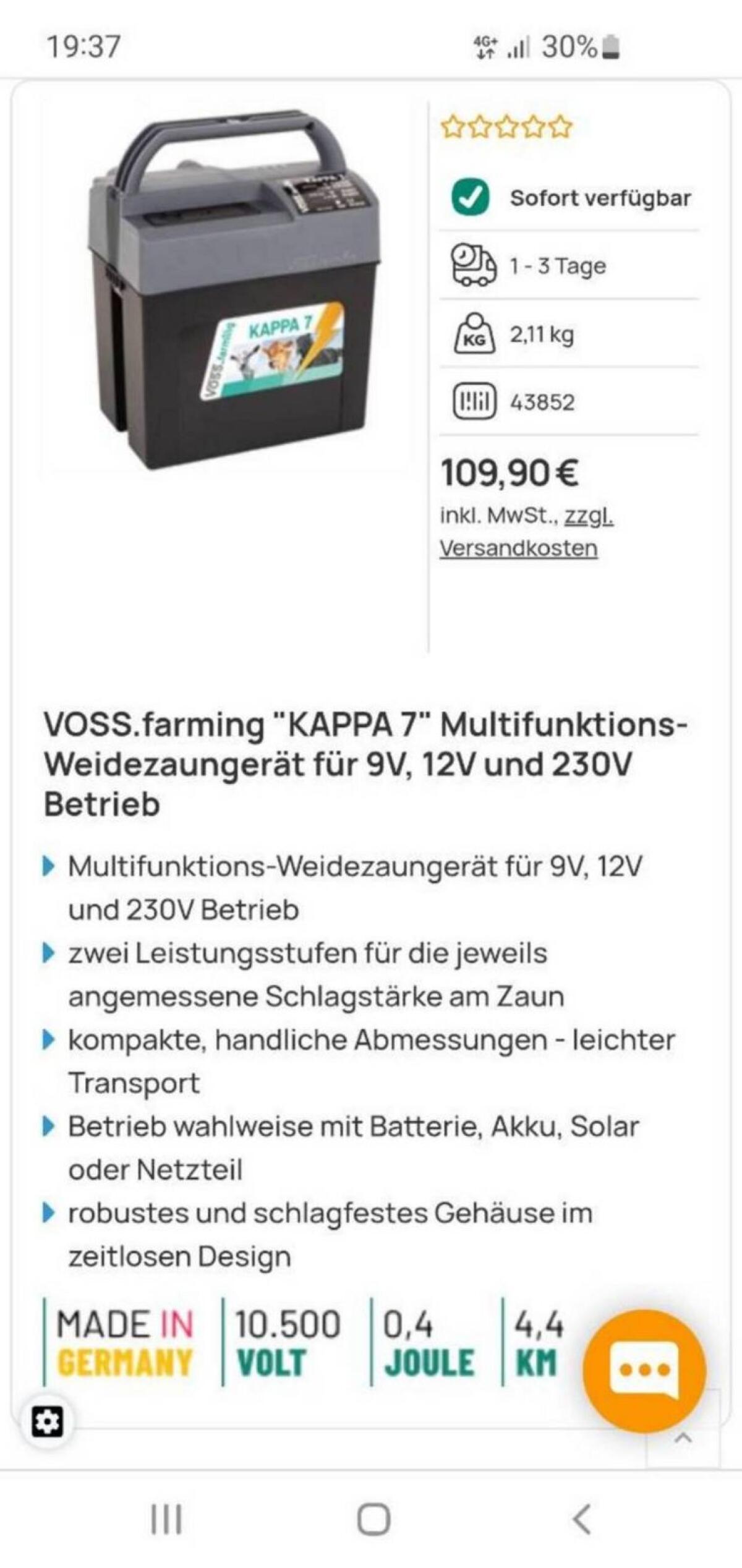 Weidezaungeräte Kappa 7 3