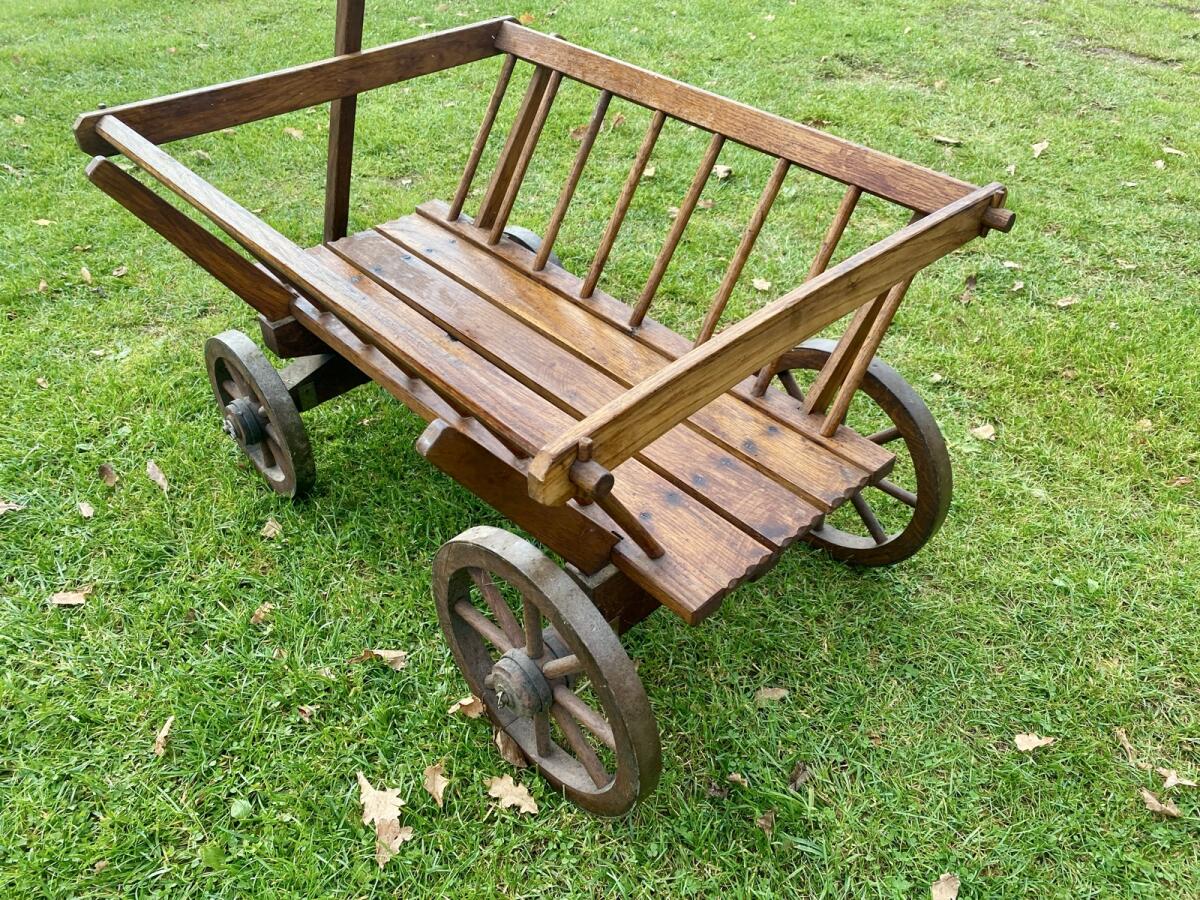 Eichenholz Leiterwagen Eigenbau - Handwerkskunst aus Eiche 2