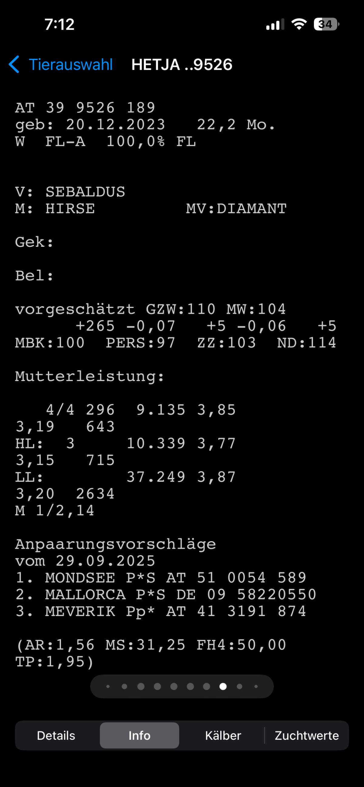 Vielversprechende Bio Kalbin 1