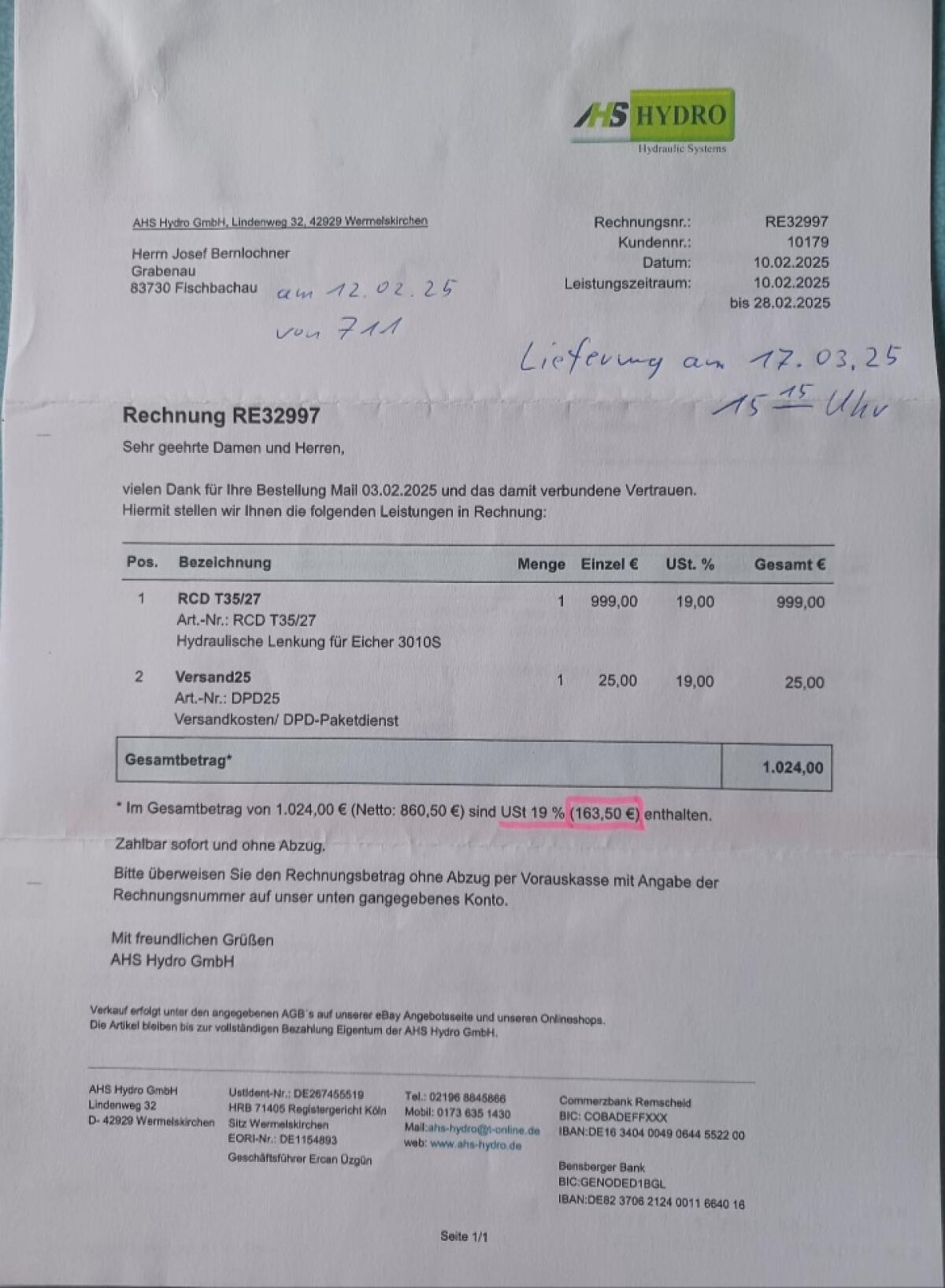 Calzoni-Lenkhilfe, neuwertig 2