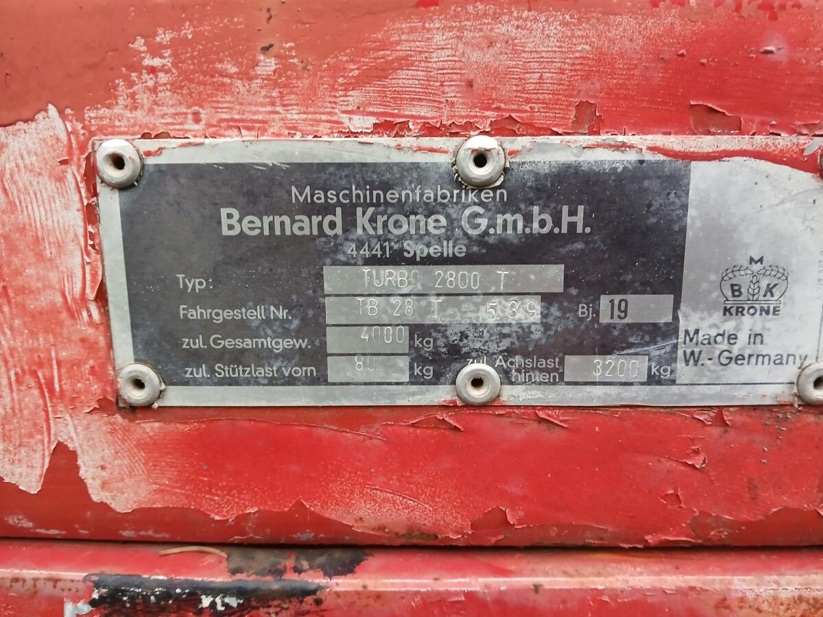 Ladewagen Teile, Krone 2800T 2